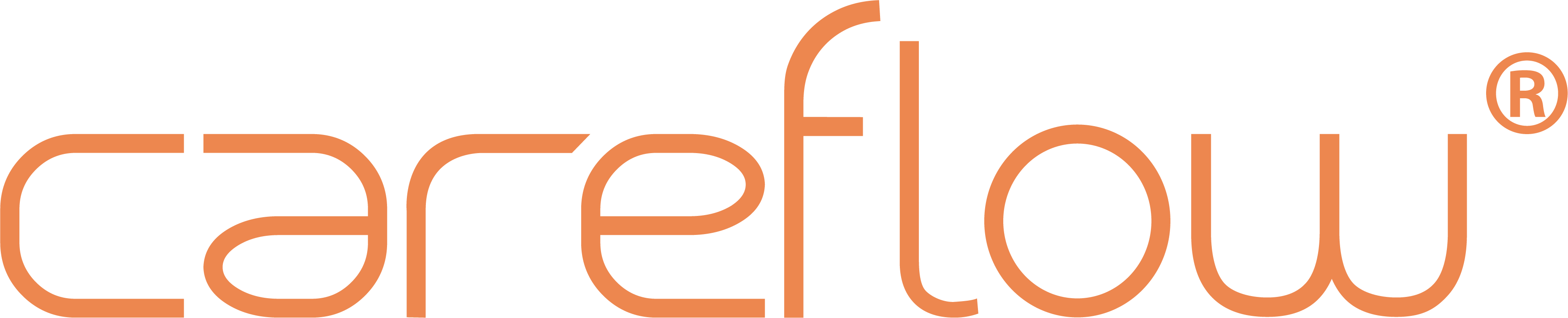 Careflow® Logo in orange Logo Careflow® – orange Wortmarke